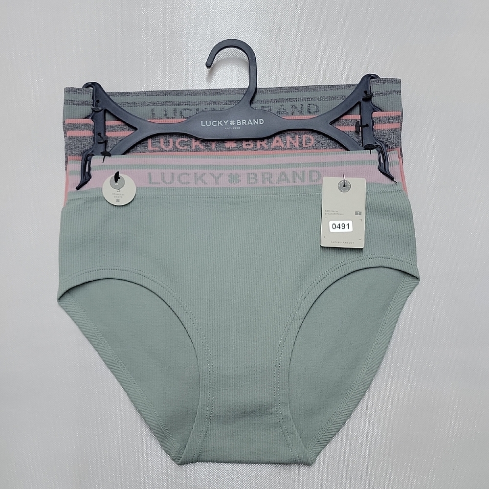 Lucky Brand Women's Briefs - Green and Pink